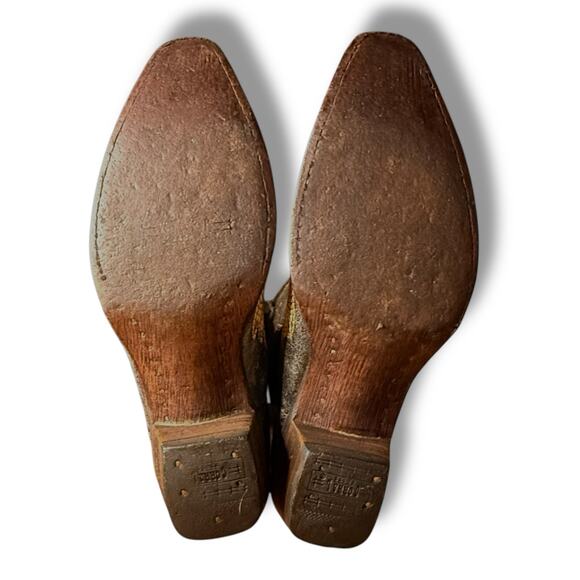 Corral Western Boots Teens Distressed Brown Angel Wing Embroidered Sz 5T - Picture 6 of 9